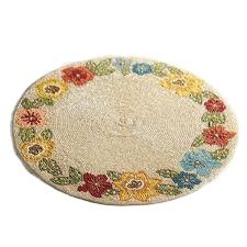 Colourful Mandala Style Embroidered Satin <b>Table</b> <b>Mat</b> Beaded Placemat for Dining Wedding Home Hotels Parties at Discount Price - Product Image 2