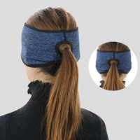 Bandeau chauffe-oreilles thermique personnalisé en polaire avec trou pour queue de cheval, Fabricant OEM ODM, Fournisseur d'usine, Vente en gros, Qualité supérieure