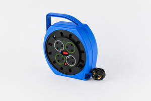 Blue <b>Extension</b> <b>Socket</b> 220V to 250V Commercial Standard Grounding 13A Fire Retardant Material cable reel <b>socket</b> - Product Image 2