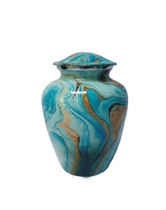 Elegante urna de cremación artística de latón, tributo conmemorativo digno para honrar las cenizas de los seres queridos, suministros funerarios - Product Image 5