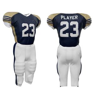 Uniforme de football américain unisexe pour adultes de haute qualité, personnalisable avec le nom de l'équipe, respirant, anti-humidité, protection UV UPF 50, manches courtes - Product Image 1