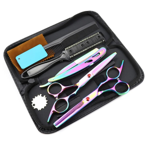 Hair Cutting Stainless Steel Sharp Blade Barber Thinning Scissors Kit Hair Styling Professional Salon Tools Barber Scissors Sets - Product Image 1