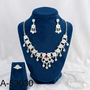 Luxury 24K Gold Plated Brass Zircon Cushion Cut Charm Necklace & Earrings Set with Box <b>Chain</b> Imitation Pearl Anniversary Jewelry - Product Image 4