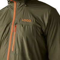 Veste coupe-vent à capuche pour homme, pliable, légère, en nylon ripstop, hydrofuge, vêtements de sport d'extérieur