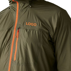 Veste coupe-vent à capuche pour homme, pliable, légère, en nylon ripstop, hydrofuge, vêtements de sport d'extérieur - Product Image 3
