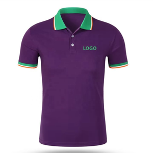 Men's Custom 100% Cotton Uniform Men's Golf Polo Shirt With Embroidered Printing Logo Polo Shirts Men Embroidered <b>Log</b> - Product Image 4