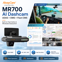 AlwayCare AI DashCam ADAS FCW LDW PCW HMW DMS 1080P 4G GPS Enregistreur vidéo multi-lentilles avec alertes de sécurité pour conducteur (usage commercial)