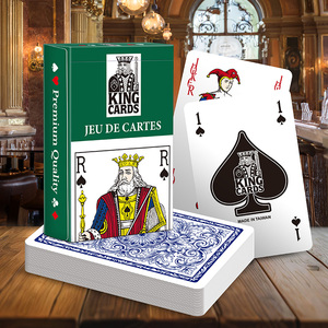 Cartes à Jouer KING CARDS Premium 310gsm - Index Français Classique, Revêtement Hydrophile, 58x88mm, Emballage Boîte Pliée, Usage Familial - Product Image 3