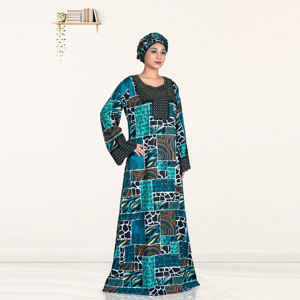 Caftán Abaya Modesto de Rayón, Manga Larga, Ropa Islámica, Elegante Estilo de Oriente Medio, Vestido Maxi para Eid y Ramadán, ODM - Product Image 1