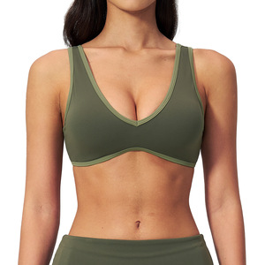 Sujetador deportivo de yoga de alto soporte para mujer, de secado rápido, con bloques de color - Product Image 4