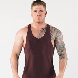 Camiseta de Tirantes Personalizada para Hombre HH-TG-0017, para Gimnasio, Fitness, Culturismo, Secado Rápido, Cuello Redondo, Poliéster/Algodón, 3D - Product Image 5