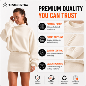 เสื้อฮู้ดดี้ผู้หญิงทรงโอเวอร์ไซส์ คอวี แขนยาว ผ้าถัก 100% คอตตอน ใส่สบาย ระบายอากาศได้ดี เหมาะสำหรับฤดูใบไม้ร่วง สไตล์ลำลอง - Product Image 6
