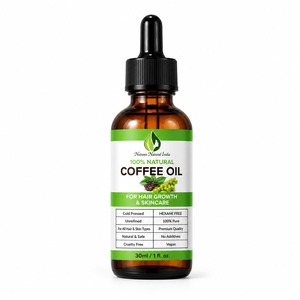 Natures Natural India 100% Pure Cold Pressed Coffee <b>Essential</b> <b>Oil</b> 30ml for Hair Growth & Skincare Unrefined Hexane Free Vegan - Product Image 1