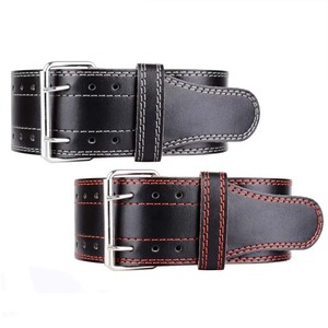 Professional Leather 13mm Thick Non-Slip Unisex Weightlifting <b>Belt</b> with Buckle for Sports Training - Product Image 4
