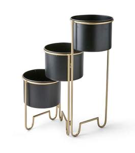 Elegante Diseño, Duradero, Acero Galvanizado, Estilo Contemporáneo, Macetero de Piso, Exhibidor de Macetas, Capacidad de 4L, para Interiores del Hogar - Product Image 6