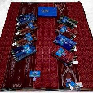 ผ้าซิ่นคลาสสิคสีทอง BHS ผ้าฝ้ายทรงหลวมสำหรับผู้ใหญ่ ฟรีไซส์ ใส่สบาย เหมาะสำหรับชาวมุสลิมในชีวิตประจำวัน - Product Image 2