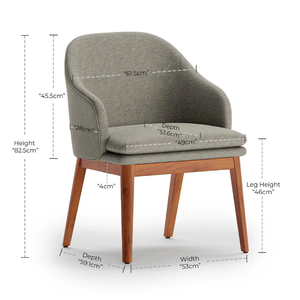 Modern Midcentury <b>Oval</b> <b>Dining</b> <b>Table</b> Set with 6 Gray Upholstered Solid Back Chairs <b>for</b> Home <b>Dining</b> Room Furniture - Product Image 3