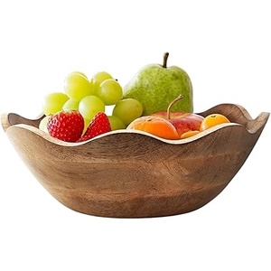 Serving Soup Snacks Dining <b>Table</b> Serving Eco Friendly Wooden Bowl Set Handmade Solid Wood Bowls for <b>Kitchen</b> Dining <b>Table</b> - Product Image 6