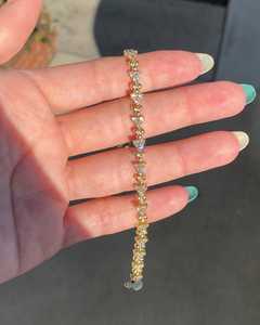 Pulseras de tenis vintage de 6.75 pulgadas ajustables con diamantes redondos cultivados en laboratorio de 5.1 mm, joyería fina clásica para novias, apilable, de oro macizo de 14k y 18k - Product Image 3