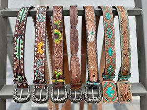 Luxury Fashion Styles Famous Brand Designer Hand <b>Tooled</b> <b>Leather</b> <b>Belt</b> for Men & Women Customization Adjustable Cow <b>Leather</b> <b>Belts</b> - Product Image 4