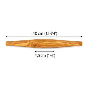Rouleau à pâtisserie traditionnel en bois pour la préparation de pain plat fait maison - Product Image 2
