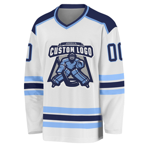 Maillot de hockey sur glace unisexe entièrement sublimé, antibactérien, avec logo imprimé sur mesure, en polyester/nylon, manches classiques, en OEM/ODM - Product Image 2