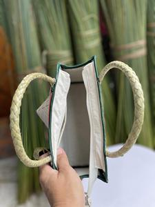 Handwoven Vietnamese <b>Straw</b> <b>Bag</b> Natural Seagrass Handbag Eco Friendly Boho Tote Handmade Vietnam Supplier Factory - Product Image 5