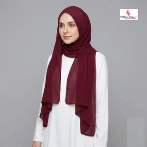Soft Drape Neckwear Fabric Cotton Viscose Polyester Blend Lightweight <b>Scarf</b> Textile OEM ODM Private Label Manufacturer Supplier - Product Image 1