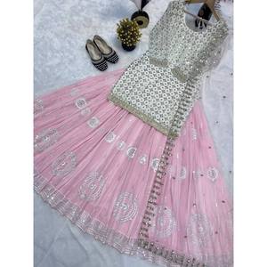 ชุดผู้หญิงที่สวยงามด้านบนและ lehenga กับ dupatta แฟนซีสำหรับงานปาร์ตี้ - Product Image 1