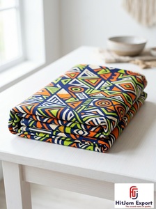 Custom Tanzania African Wax Print Twill Tear Resistant Lightweight 70GSM <b>Fabric</b> Ankara Dress Material Outdoor - Product Image 3