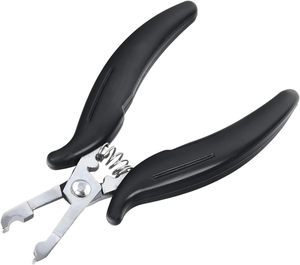 U Shape Hair <b>Extension</b> Pliers Stainless Steel 5.5 Inch Double Rubber Grip Micro <b>Beads</b> Closer Tool - Product Image 6