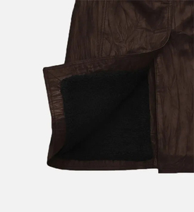 New Fashionable <b>Men's</b> Genuine Leather <b>Long</b> Coats For Custom Made Black Faux Leather <b>Jacket</b> with Adjustable Price - Product Image 4