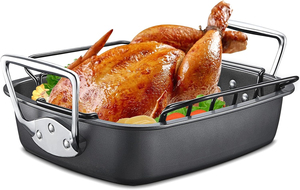 Plat à rôtir moderne pour la cuisine familiale professionnelle avec un intérieur spacieux en acier inoxydable et des poignées confortables - Product Image 2