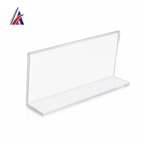 Offre Spéciale : Excellent Support en Acrylique en Forme de L pour Étiquettes de Prix, 210x75 mm, Incliné, Transparent, pour Comptoir ou Table - Product Image 3