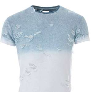 Camiseta Ligera para Hombre con Efecto Desgastado, Mejor Material, Superventas, Precio al por Mayor, Camiseta con Logotipo Personalizado - Product Image 2