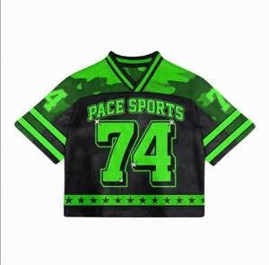 Customized 100% Polyester Mesh Fabric American Football Fan Jersey Breathable Short Sublimation Printed Design Summer Jersey - Product Image 4