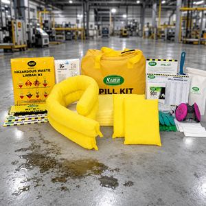 Kit de respuesta a derrames de productos químicos ecológico de 45L para control de derrames de líquidos peligrosos - Product Image 1