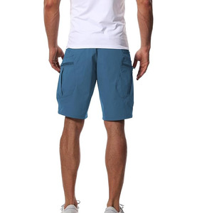 Shorts décontractés pour hommes en molleton 100 % coton, coupe classique, taille haute élastique, anti-plis, multi-poches, couleur personnalisée brodée - Product Image 1