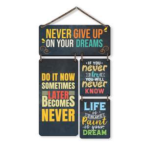 Je suis heureux, digne, concentré, reconnaissant, béni, motivé - Citation inspirante en bois à suspendre au mur - Décoration murale - Product Image 6