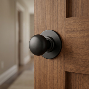 Classic Brass Round Backplate Knob <b>Matte</b> <b>Black</b> Finished Minimalist Style Dummy Design Furniture Hardware Home Office Hotel Use - Product Image 2