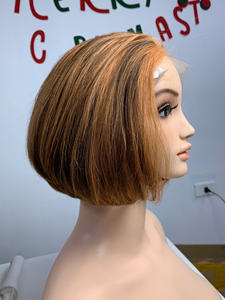 Perruques en cheveux humains, cheveux vierges vietnamiens, qualité 350 grammes, 60 cm, bouclés, lisses, ombrés, couleurs piano et noir - Product Image 5