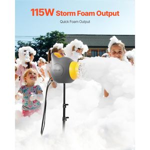 115 W cannoni in schiuma per feste aspirapolvere portatili per feste-grigio e giallo - Product Image 2