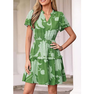 Robe de plage à imprimé floral pour femme, légère, coupe ample, idéale pour les vacances et les loisirs, avec un design adapté aux vacances et aux fêtes. - Product Image 5