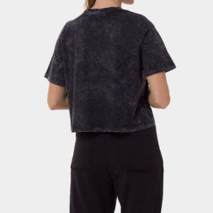 Camiseta OEM personalizada para hombre, de alta calidad, 100% algodón, de manga corta, holgada, estilo urbano, unisex, para hombre y mujer, con lavado ácido. - Product Image 5