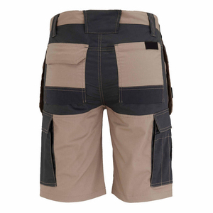 Shorts de travail premium pour hommes avec poches porte-outils, construction Ripstop bicolore, vêtements de travail d'été, vente en gros OEM - Product Image 2