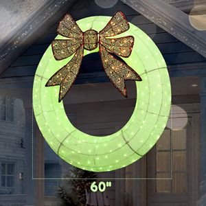 Ghirlanda Luminosa LED Bicolore da 60 Pollici per Decorazioni Natalizie da Interno ed Esterno con Timer e Telecomando - Product Image 3