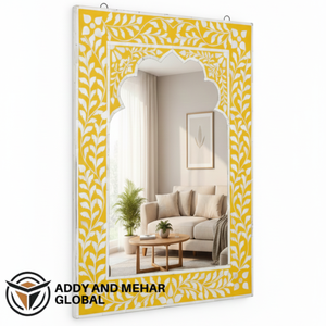 Handcrafted MDF Art Deco <b>Square</b> Wedding Wall <b>Mirror</b>-Elegant Eco-Friendly Decorative Wall Dcor - Product Image 1