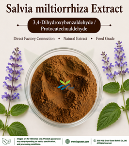 Extrait pur de Salvia miltiorrhiza (qualité alimentaire) 3,4-Dihydroxybenzaldéhyde / Protocatechualdehyde 5% - Fournisseur HGO - Product Image 1