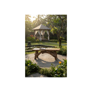 ม้านั่งรากไม้สักแบบเรียบง่าย ทำด้วยมือ ทนทาน ผสมผสานงานฝีมือธรรมชาติ ให้เสน่ห์แบบดิบๆ เหมาะสำหรับกลางแจ้ง/โรงแรม/ห้องนั่งเล่น - Product Image 5