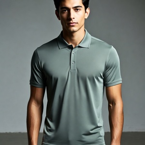 Mens sports performance polo shirt <b>stretch</b> athletic breathable fabric lightweight flexible comfort suitable for active lifestyle - Product Image 4